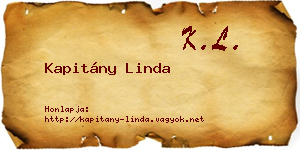Kapitány Linda névjegykártya